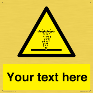 Custom warning geyser water jet